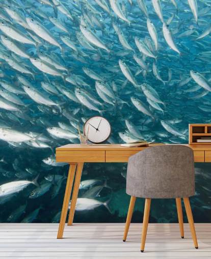 School of Grey Fish Wallpaper