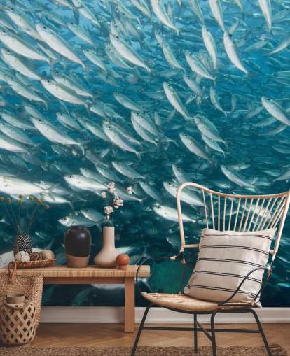 School of Grey Fish Wallpaper