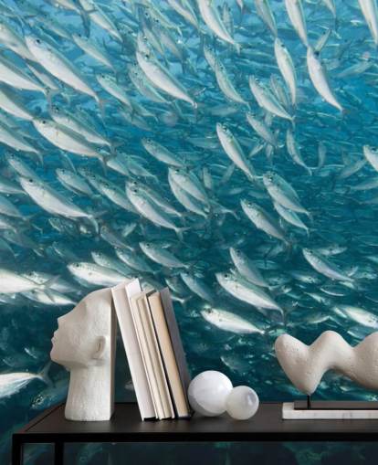 School of Grey Fish Wallpaper