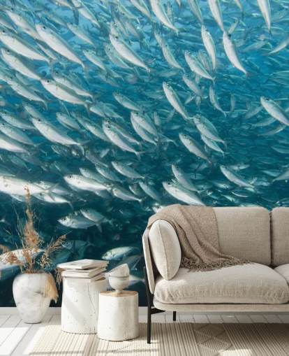 School of Grey Fish Wallpaper