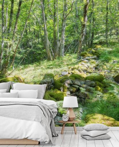 Mural da Floresta da Primavera Verde