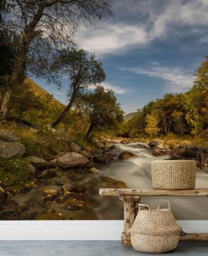 Mountain River Wall Mural Mountain River Wall Mural