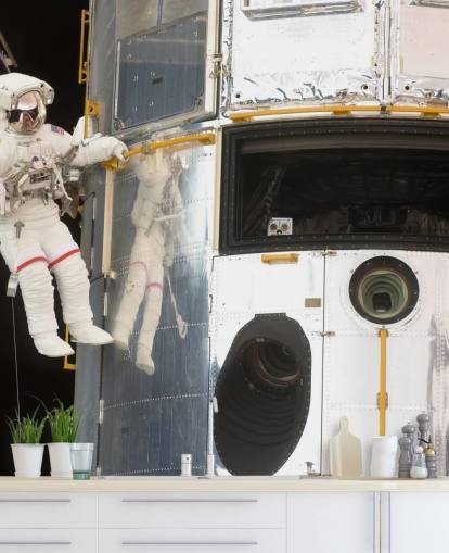 Sair com o mural de papel de parede Hubble