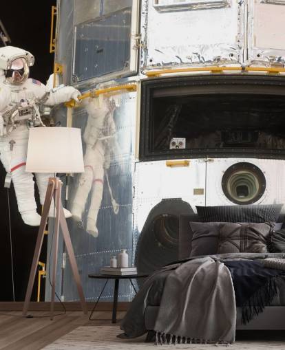 Rondhangen met Hubble behang muurschildering