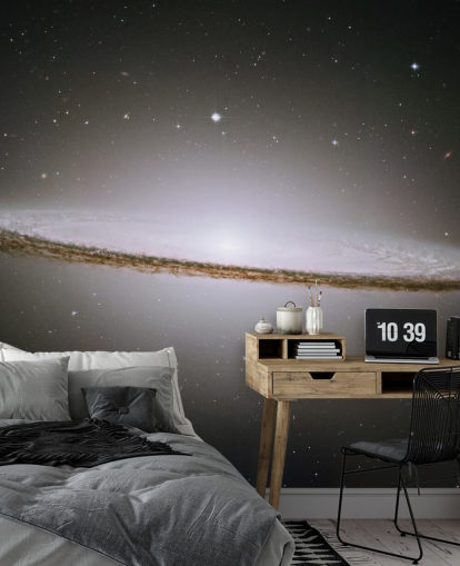 Den Majestätiska Sombrero Galaxy (M104) Bakgrund Den Majestätiska Sombrero Galaxy (M104) Bakgrund