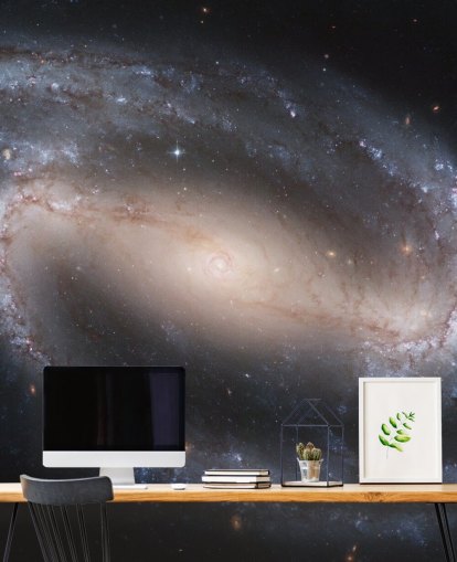 Sperret Spiral Galaxy NGC 1300 Bakgrunn