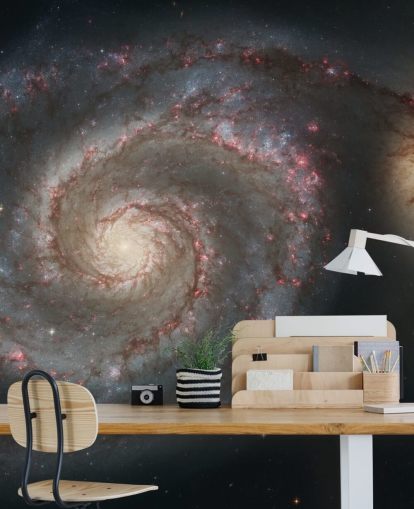 Whirlpool Galaxy M51 och följeslagare Galaxy Väggmålning Whirlpool Galaxy M51 och följeslagare Galaxy Väggmålning
