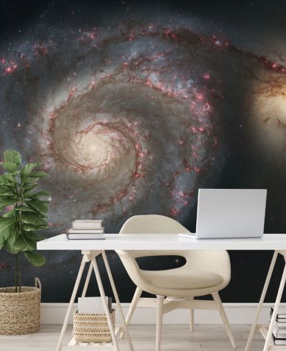 Papier Peint Fresque Whirlpool Galaxy M51 et Companion Galaxy
