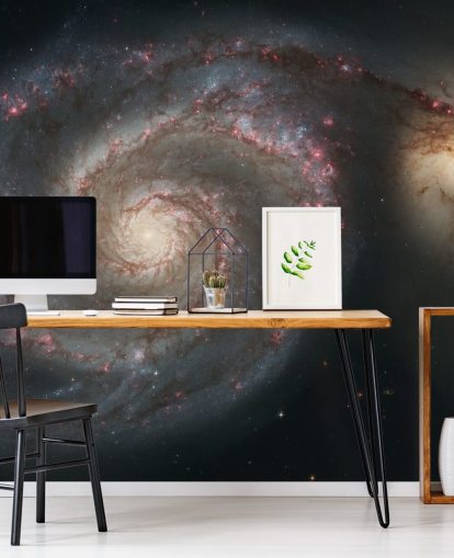 Whirlpool Galaxy M51 and Companion Galaxy Mural