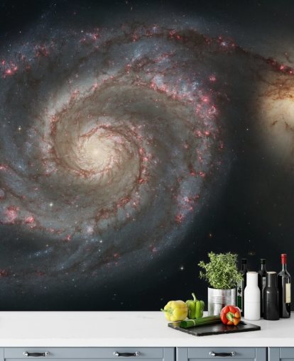 Mural Galaxy M51 de hidromasaje y galaxia complementaria