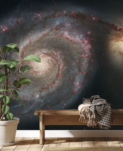 Mural Galaxy M51 de hidromasaje y galaxia complementaria