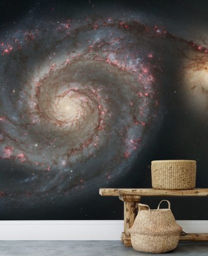 Mural Galaxy M51 de hidromasaje y galaxia complementaria