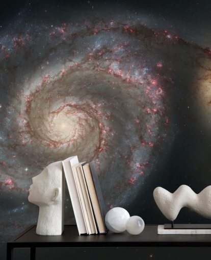 Whirlpool Galaxy M51 and Companion Galaxy Mural