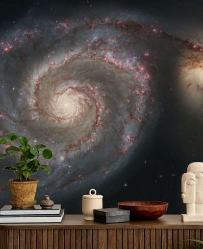 Whirlpool Galaxy M51 och följeslagare Galaxy Väggmålning Whirlpool Galaxy M51 och följeslagare Galaxy Väggmålning