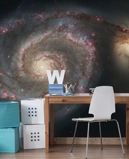 Whirlpool Galaxy M51 og følgesvend Galaxy vægmaleri