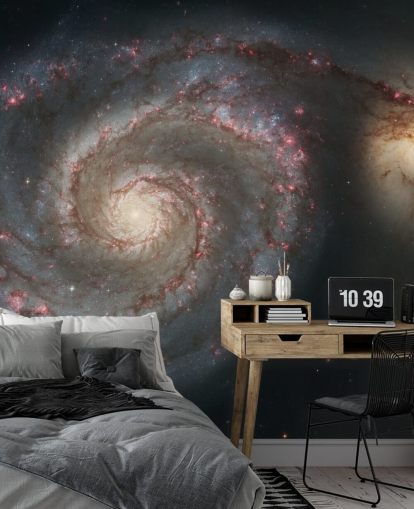 Mural Galaxy M51 de hidromasaje y galaxia complementaria