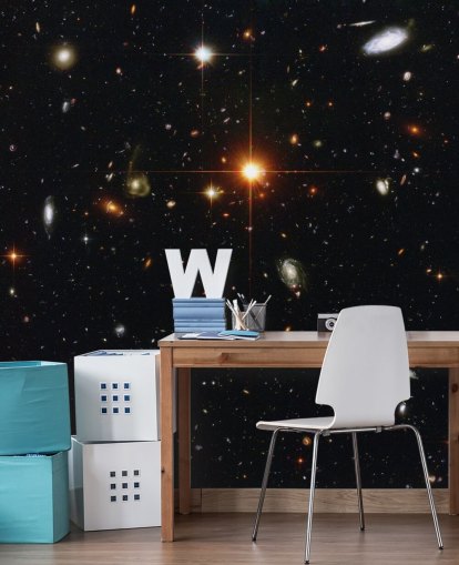 En Zoo av Galaxer väggmålning En Zoo av Galaxer väggmålning