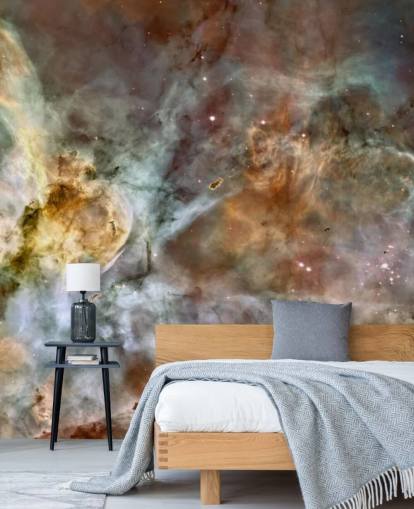 mural de papel pintado de nebulosa llamado The Carina Nebula: Star Birth in the Extreme en Wallsauce para dormitorios, cocinas y baños