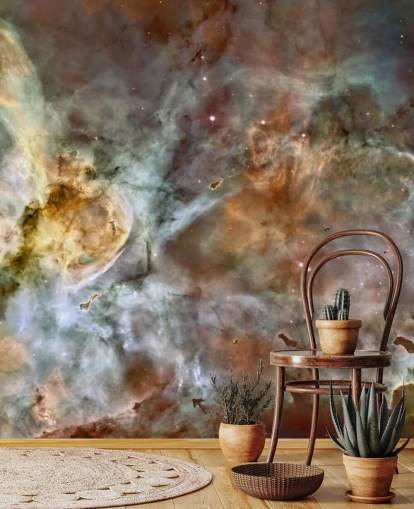 mural de papel pintado de nebulosa llamado The Carina Nebula: Star Birth in the Extreme en Wallsauce para dormitorios, cocinas y baños