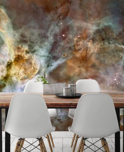 nebula wallpaper mural called The Carina Nebula: Star Birth in the Extreme at Wallsauce for bedrooms, kitchens and bathrooms
