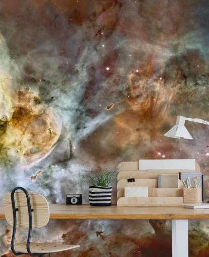 mural de papel pintado de nebulosa llamado The Carina Nebula: Star Birth in the Extreme en Wallsauce para dormitorios, cocinas y baños