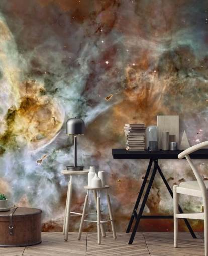 nebula wallpaper mural called The Carina Nebula: Star Birth in the Extreme at Wallsauce for bedrooms, kitchens and bathrooms