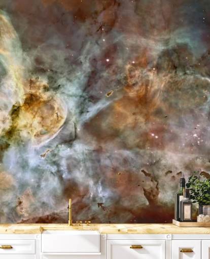mural de papel pintado de nebulosa llamado The Carina Nebula: Star Birth in the Extreme en Wallsauce para dormitorios, cocinas y baños