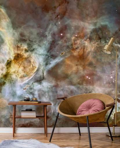 nebula wallpaper mural called The Carina Nebula: Star Birth in the Extreme at Wallsauce for bedrooms, kitchens and bathrooms