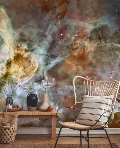 tåke tapetmaleri kalt The Carina Nebula: Star Birth in the Extreme at Wallsauce for soverom, kjøkken og bad