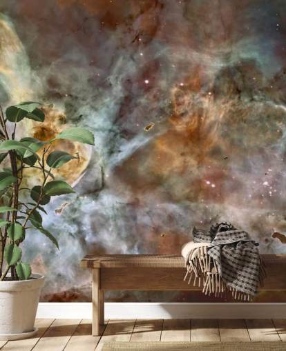 mural de papel pintado de nebulosa llamado The Carina Nebula: Star Birth in the Extreme en Wallsauce para dormitorios, cocinas y baños