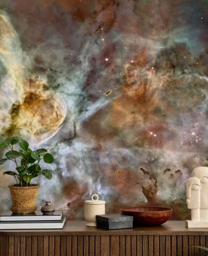 nebula wallpaper mural called The Carina Nebula: Star Birth in the Extreme at Wallsauce for bedrooms, kitchens and bathrooms