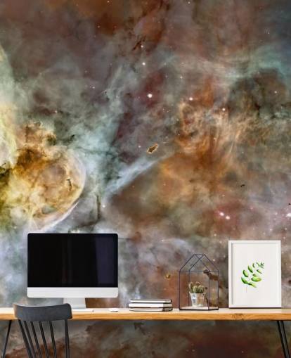 nebula muurschildering genaamd The Carina Nebula: Star Birth in the Extreme at Wallsauce voor slaapkamers, keukens en badkamers
