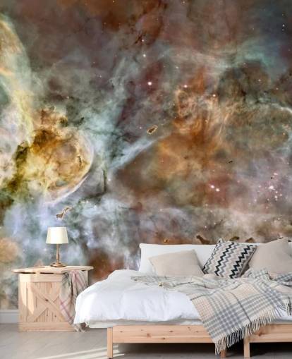 mural de papel pintado de nebulosa llamado The Carina Nebula: Star Birth in the Extreme en Wallsauce para dormitorios, cocinas y baños