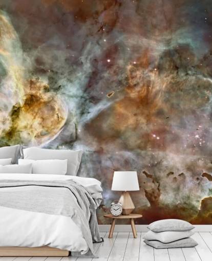 nebula wallpaper mural called The Carina Nebula: Star Birth in the Extreme at Wallsauce for bedrooms, kitchens and bathrooms