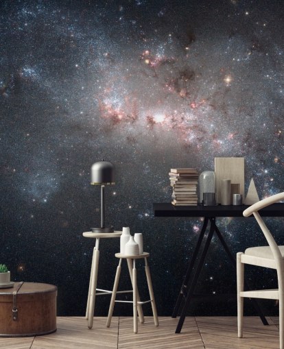 Tähtien ilotulitus palaa Galaxy NGC4449 -seinämaalauksessa