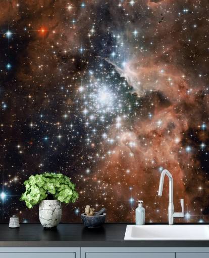 Star Cluster Bursts into Life Photo Wallpaper Star Cluster Bursts into Life Photo Wallpaper