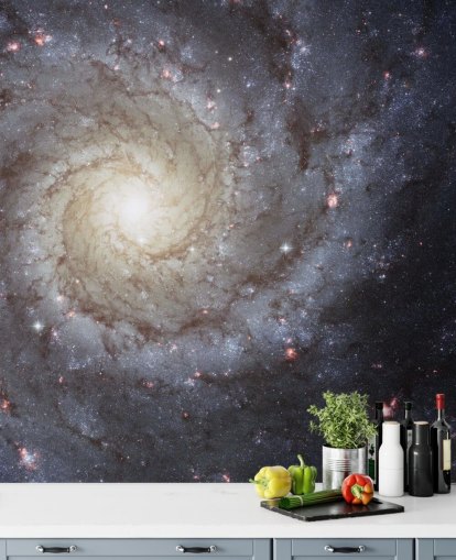 Spiral Galaxy M74 Muurschildering achtergronden Spiral Galaxy M74 Muurschildering achtergronden