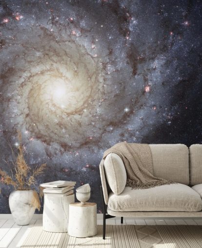 Spiral Galaxy M74 Mural Bakgrunns