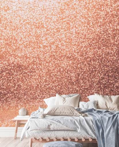 Rose Gold Glitter Glam Wallpaper