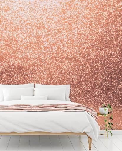 Rose Gold Glitter Glam Wallpaper