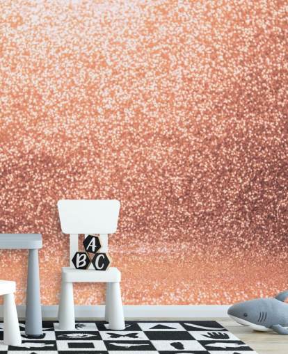 Papel pintado con purpurina dorada rosa Papel pintado con purpurina dorada rosa