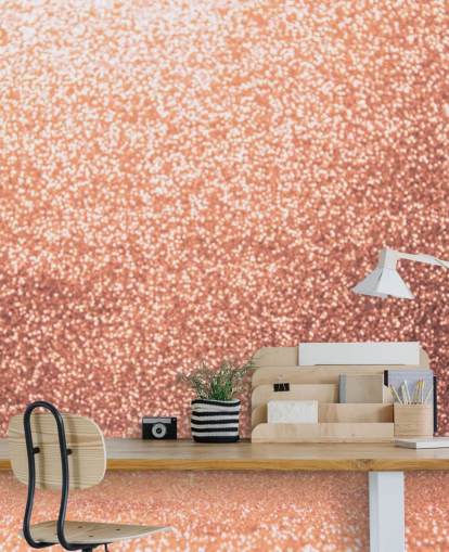 Rose Gold Glitter Glam Wallpaper