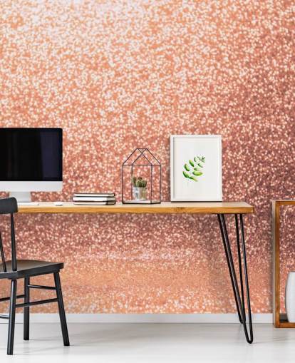 Papel pintado con purpurina dorada rosa Papel pintado con purpurina dorada rosa