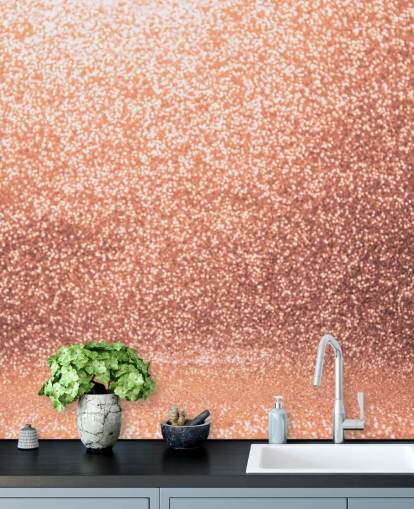 Rose Gold Glitter Glam Wallpaper