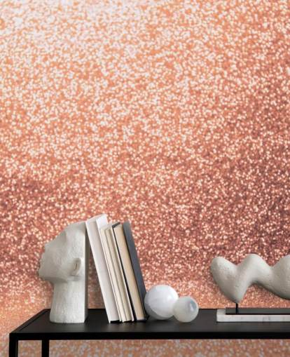Rose Gold Glitter Glam Wallpaper