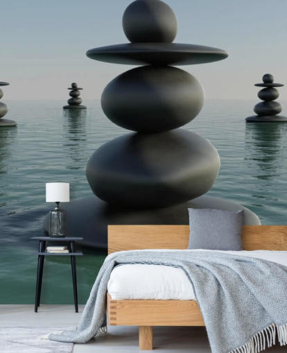 Zen Pebble Stacks Zen Pebble Stacks Wallpaper 