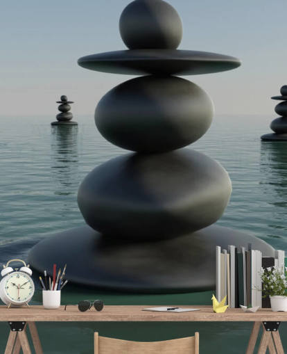 Zen Pebble Stacks Zen Pebble Stacks Wallpaper 