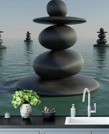 Zen Pebble Stapels Zen Pebble Stacks Wallpaper 