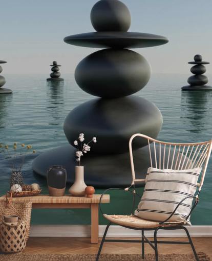 Zen Pebble Stacks Zen Pebble Stacks Wallpaper 
