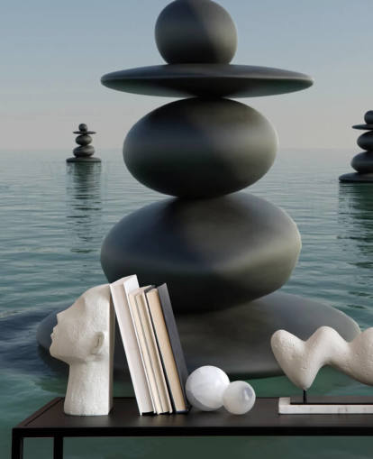 Zen Pebble Stacks Zen Pebble Stacks Wallpaper 